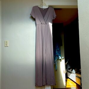 Maternity dress light purple size medium full length dress ultra soft
